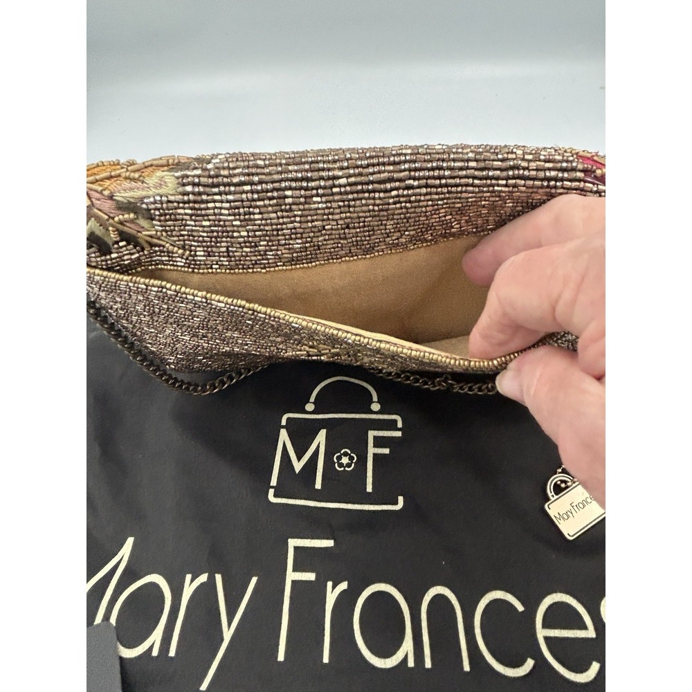 Mary Frances Beaded Wine Theme Shoulder/Crossbody Chain Strap Bag w/ Dust Bag - Picture 8 of 10